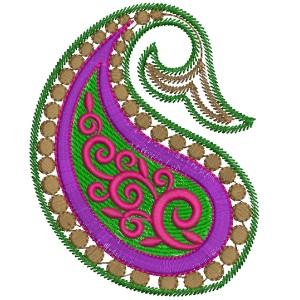 Free Paisley Embroidery Design