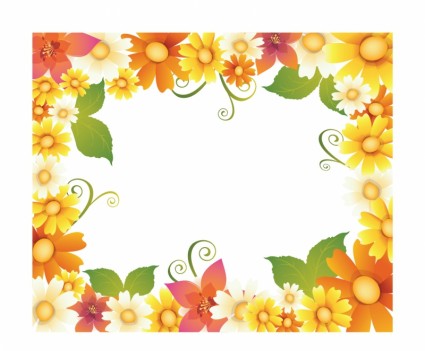 Free Spring Flower Clip Art Frames