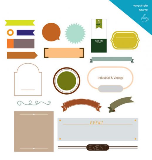 Free Vector Label Ribbon