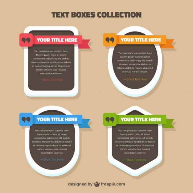 Free Vector Text Boxes