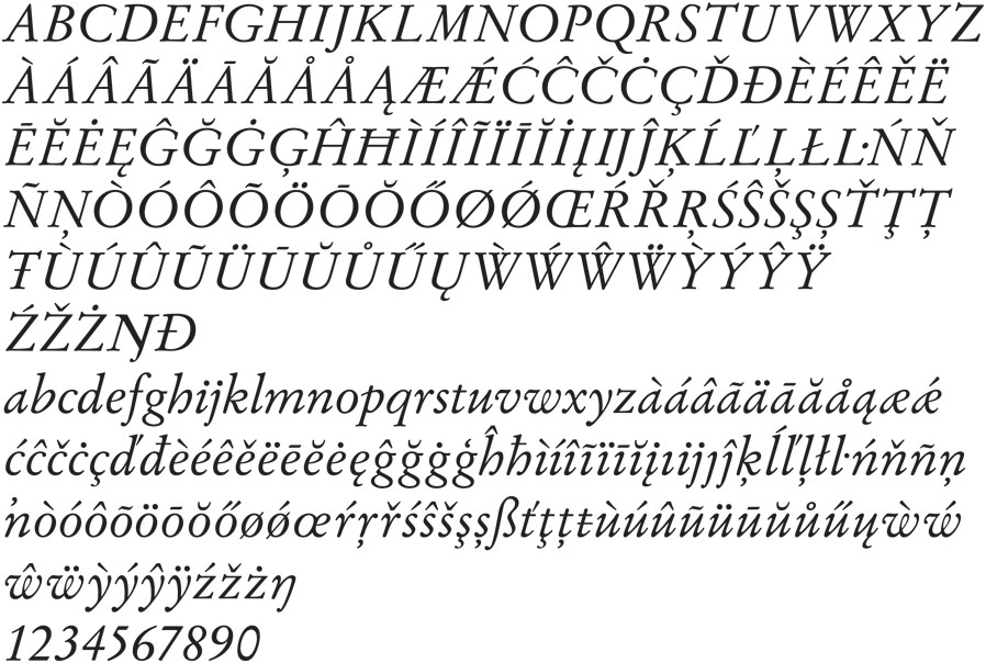 Garamond Italic Font