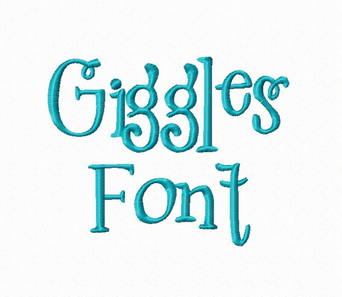 14 Giggles Embroidery Font Images
