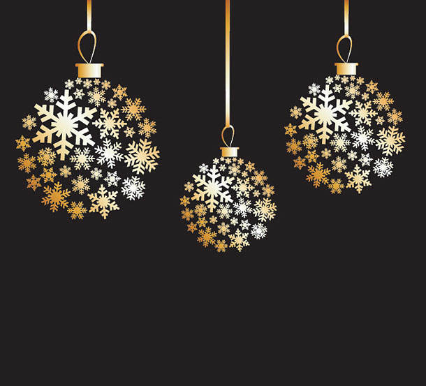 Gold Christmas Ball Vector Free