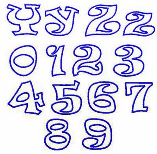 17 Colorful Cool Fonts Numbers Images