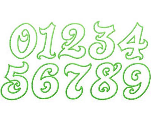 Graffiti Number Bubble Font