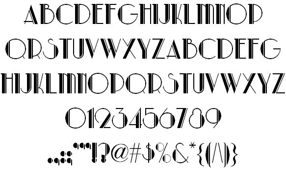 Great Gatsby Art Deco Fonts