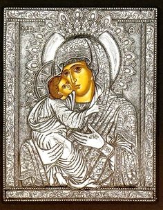 Greek Orthodox Icon Silver