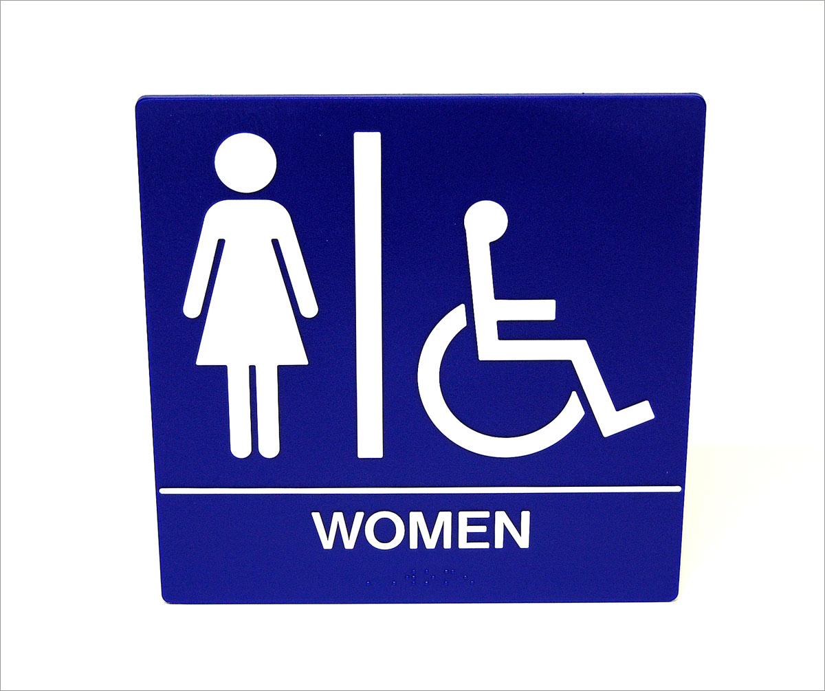 Handicap Women Restroom Sign