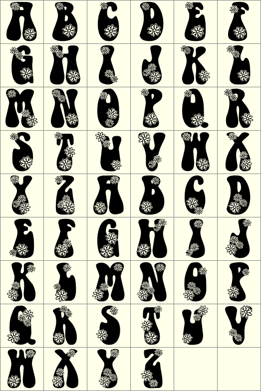 Hippie Lettering Fonts Hippie Lettering Fonts