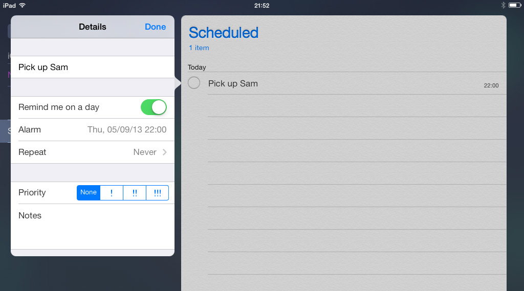 iPad Reminders App Icon