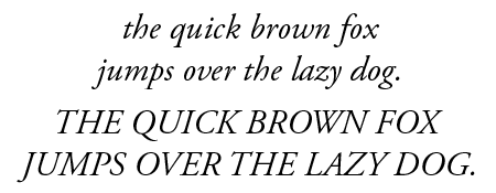 Italic Font Examples