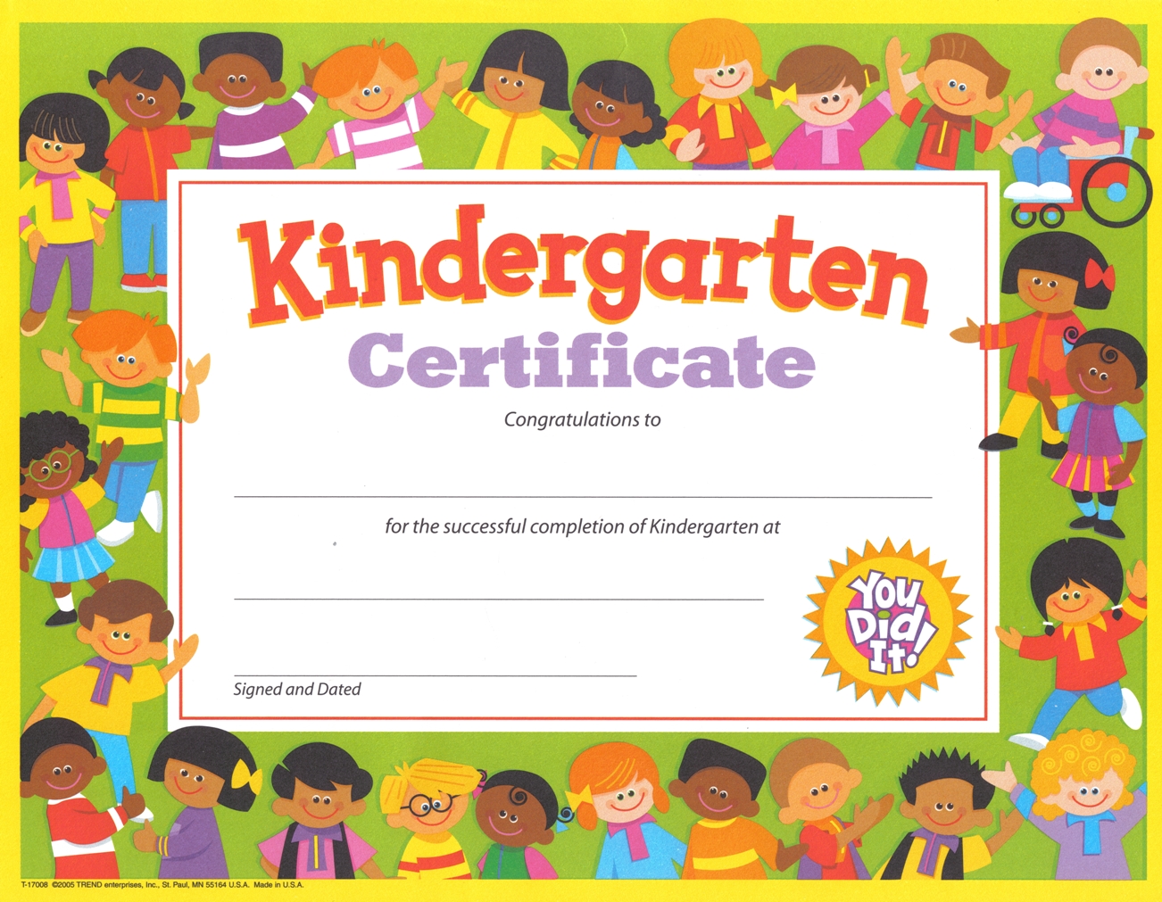 Kindergarten Certificates Printable
