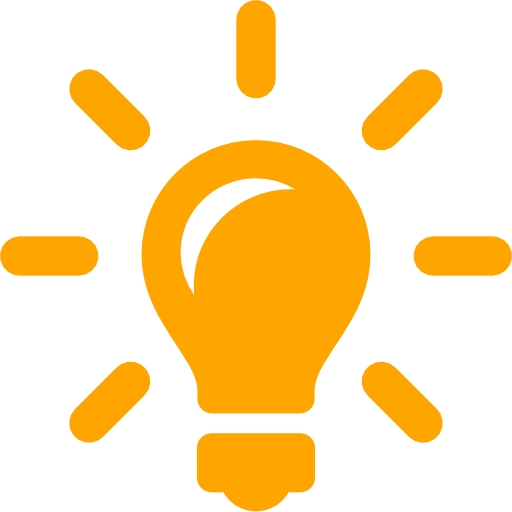 Light Bulb Icon Orange