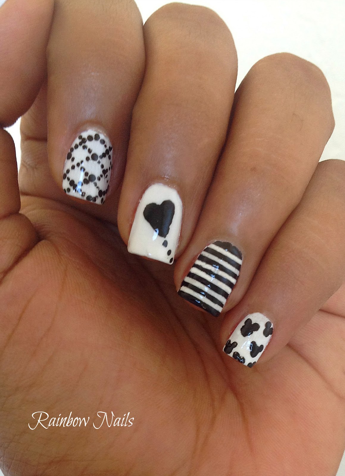 Love Black and White Nail Designs