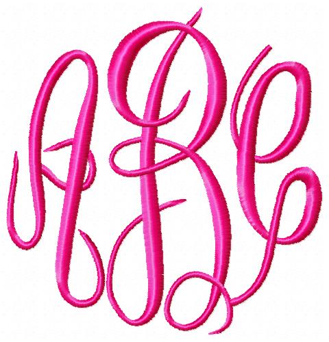 Master Circle Monogram Embroidery Font