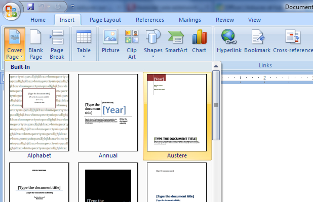 Microsoft Word Cover Page Designs