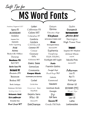 Microsoft Word Fonts