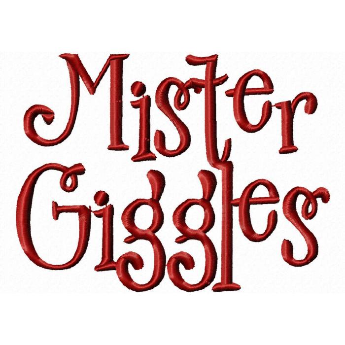 Mister Giggles Font Embroidery