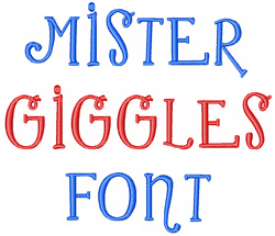 Mister Giggles Font Embroidery