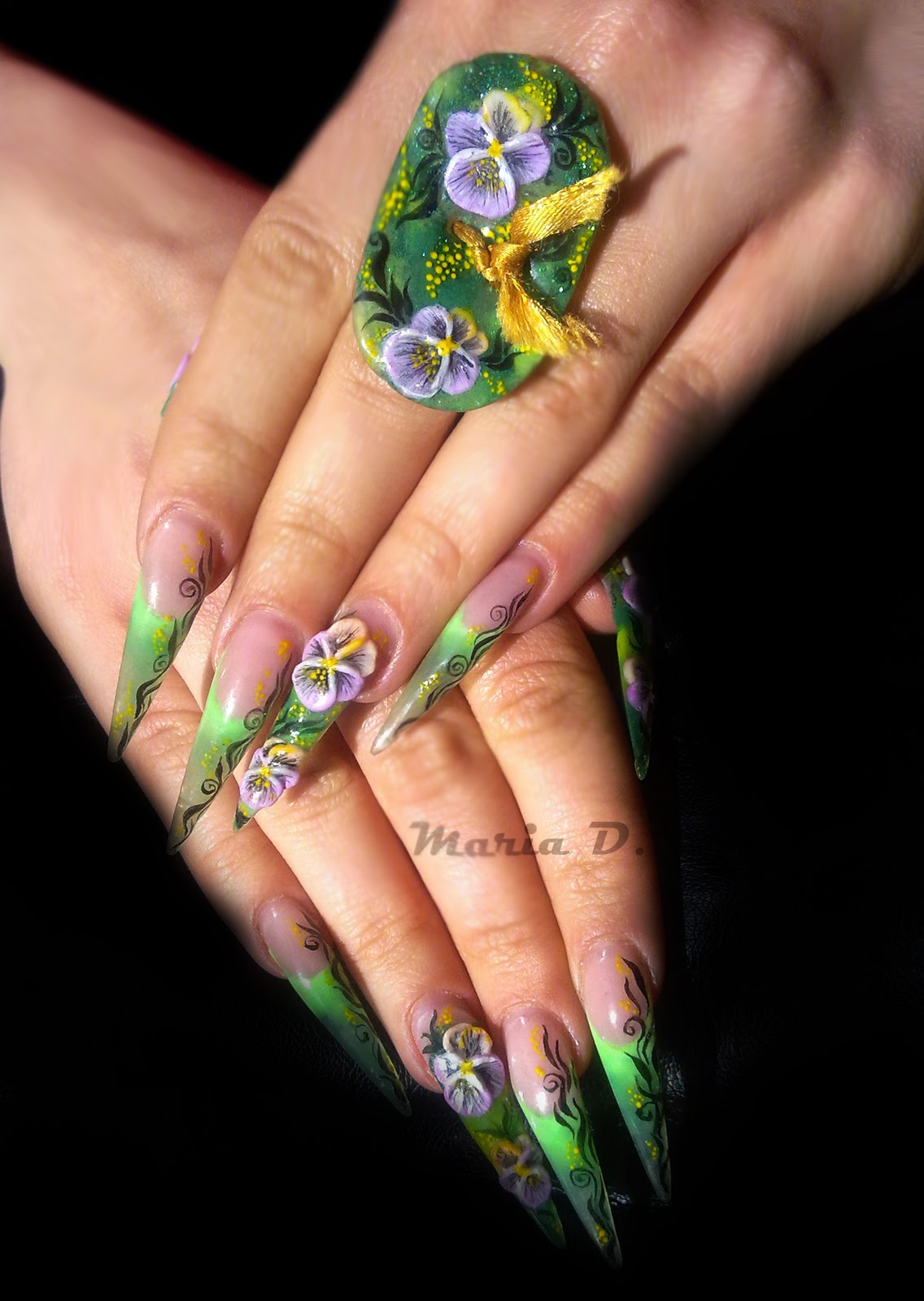 Nail Stiletto Art Designs