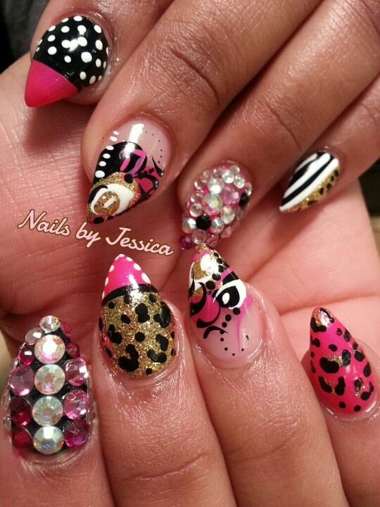 Nail Stiletto Art Designs