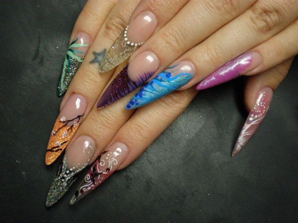 Nail Stiletto Art Designs