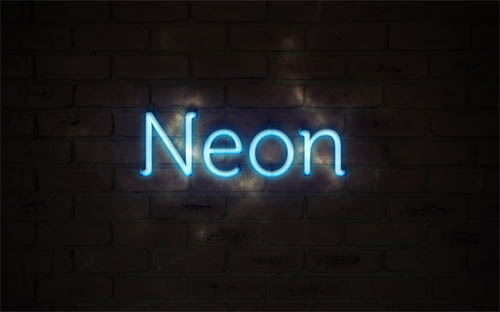 Neon Light Text Photoshop