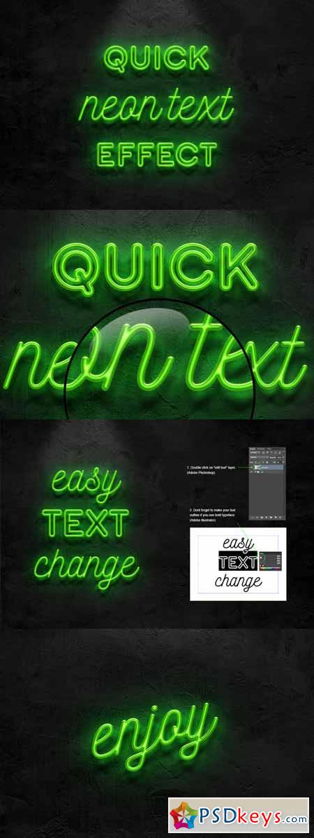 Neon Text Effect Photoshop