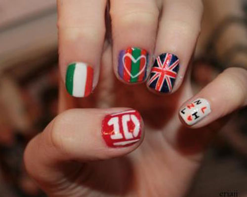 One Direction Nail Art