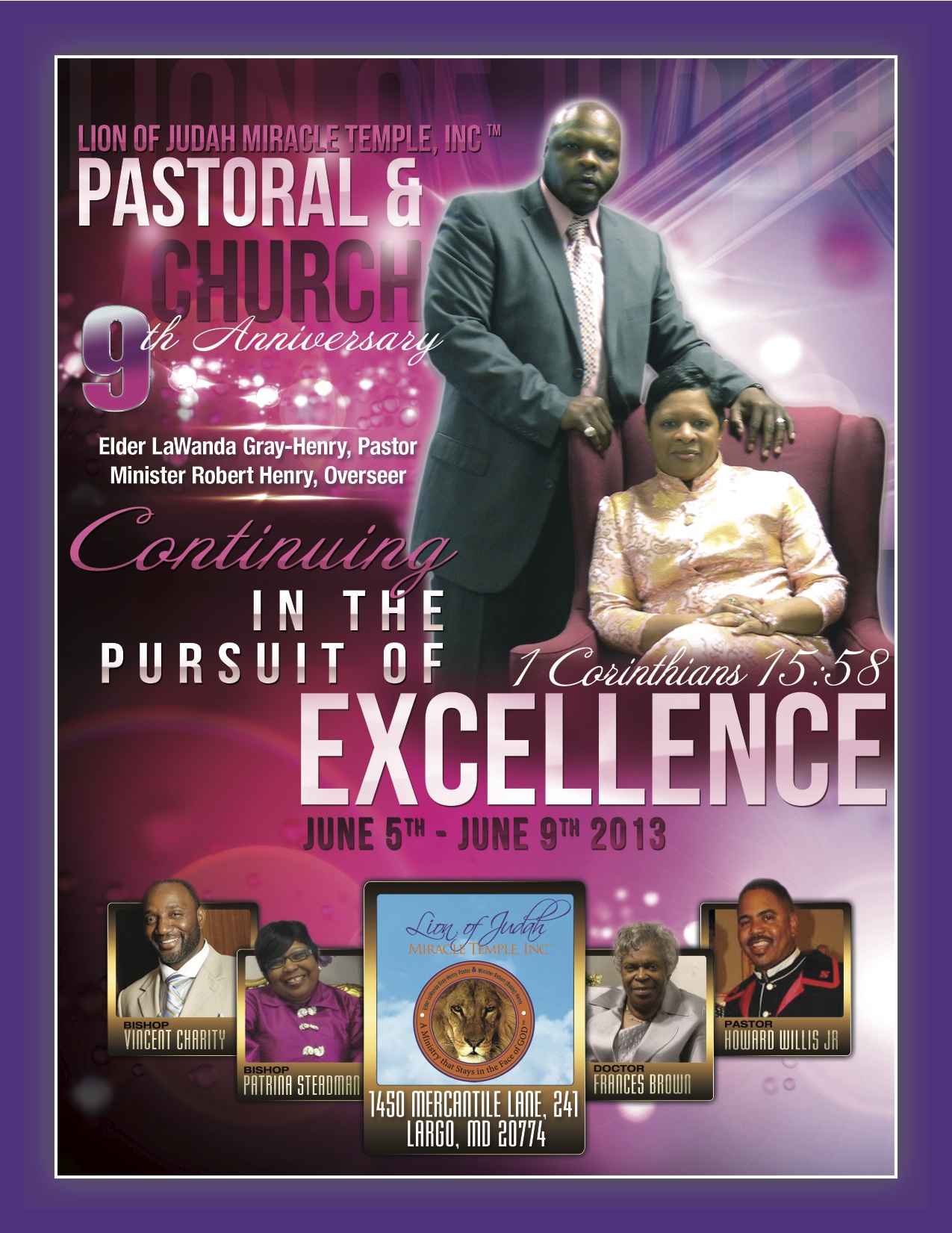 Pastor Anniversary Flyer