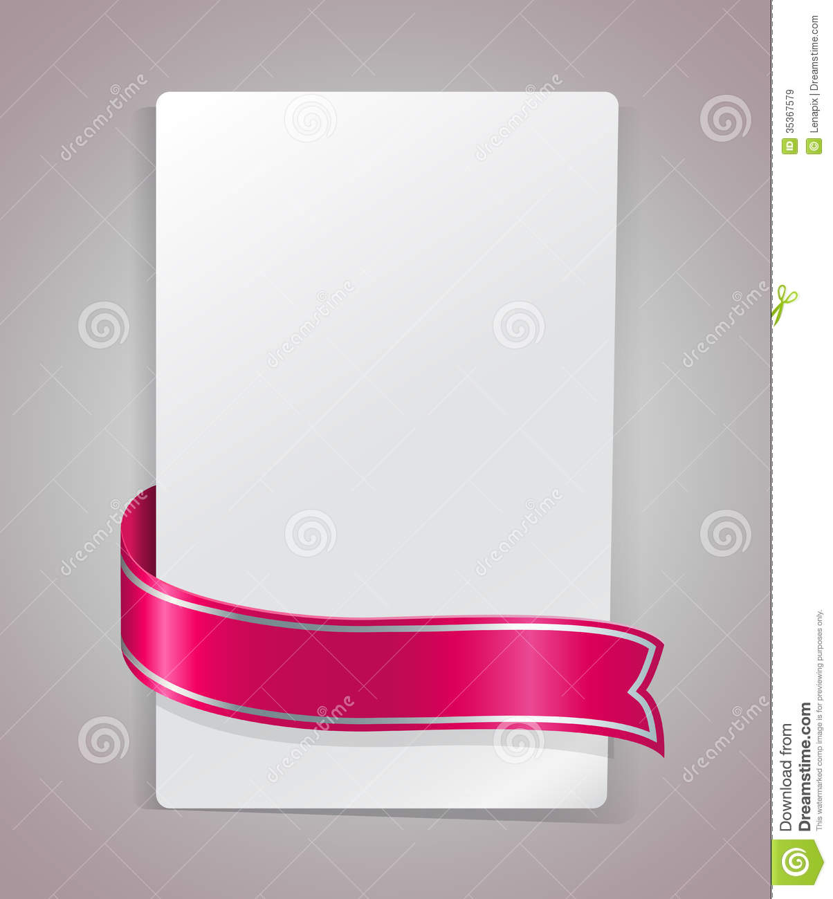 Pink Ribbon Blank Template