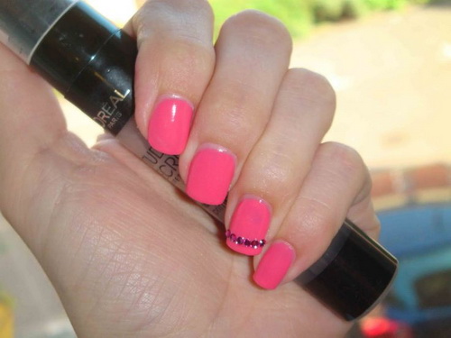 Pink Short Nail Designs