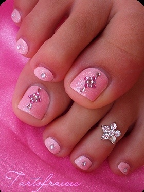 Pink Toe Nail Designs