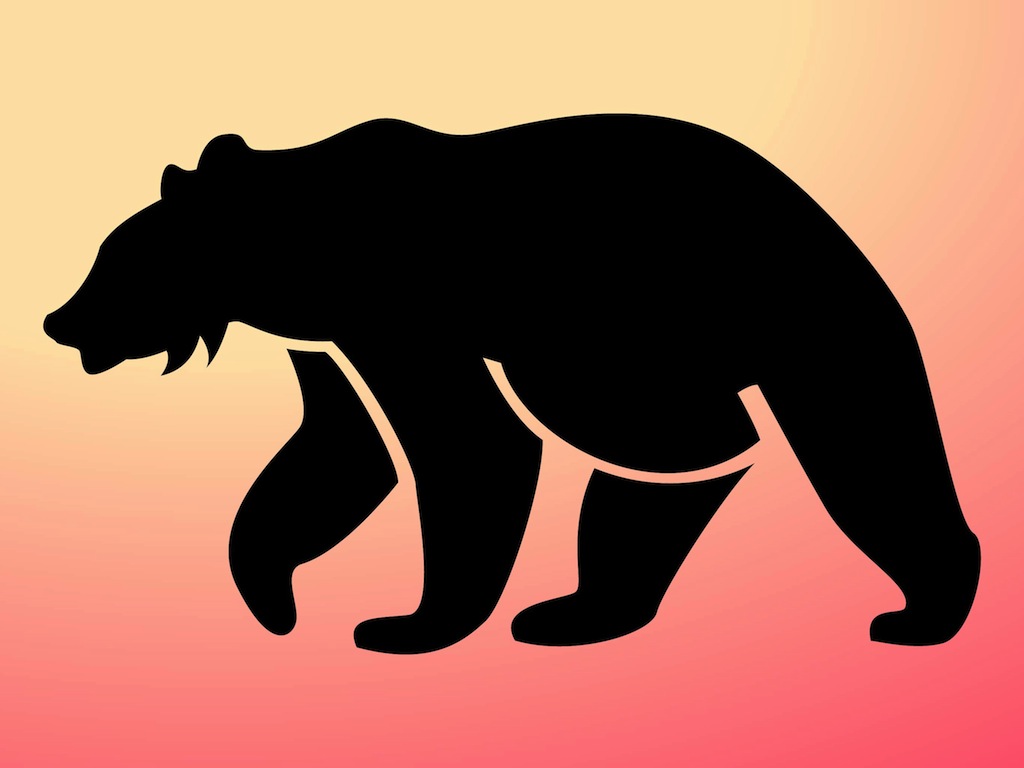 Polar Bear Silhouette Vector