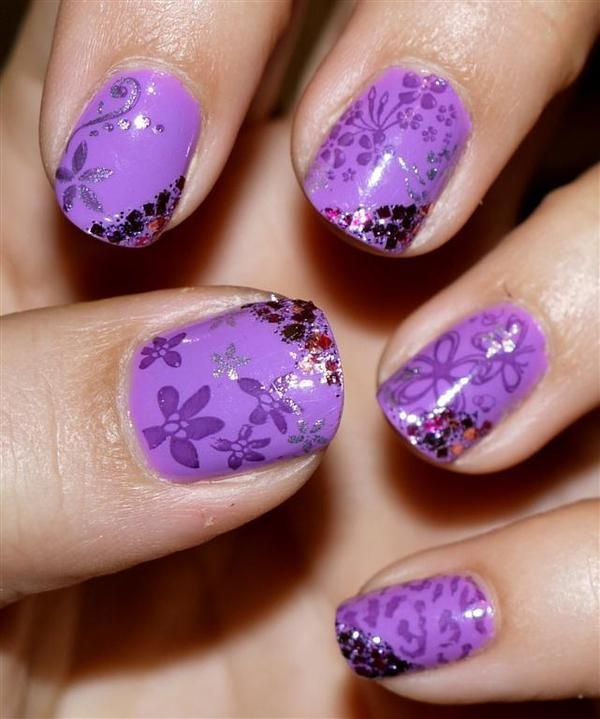Pretty Purple Nail Art