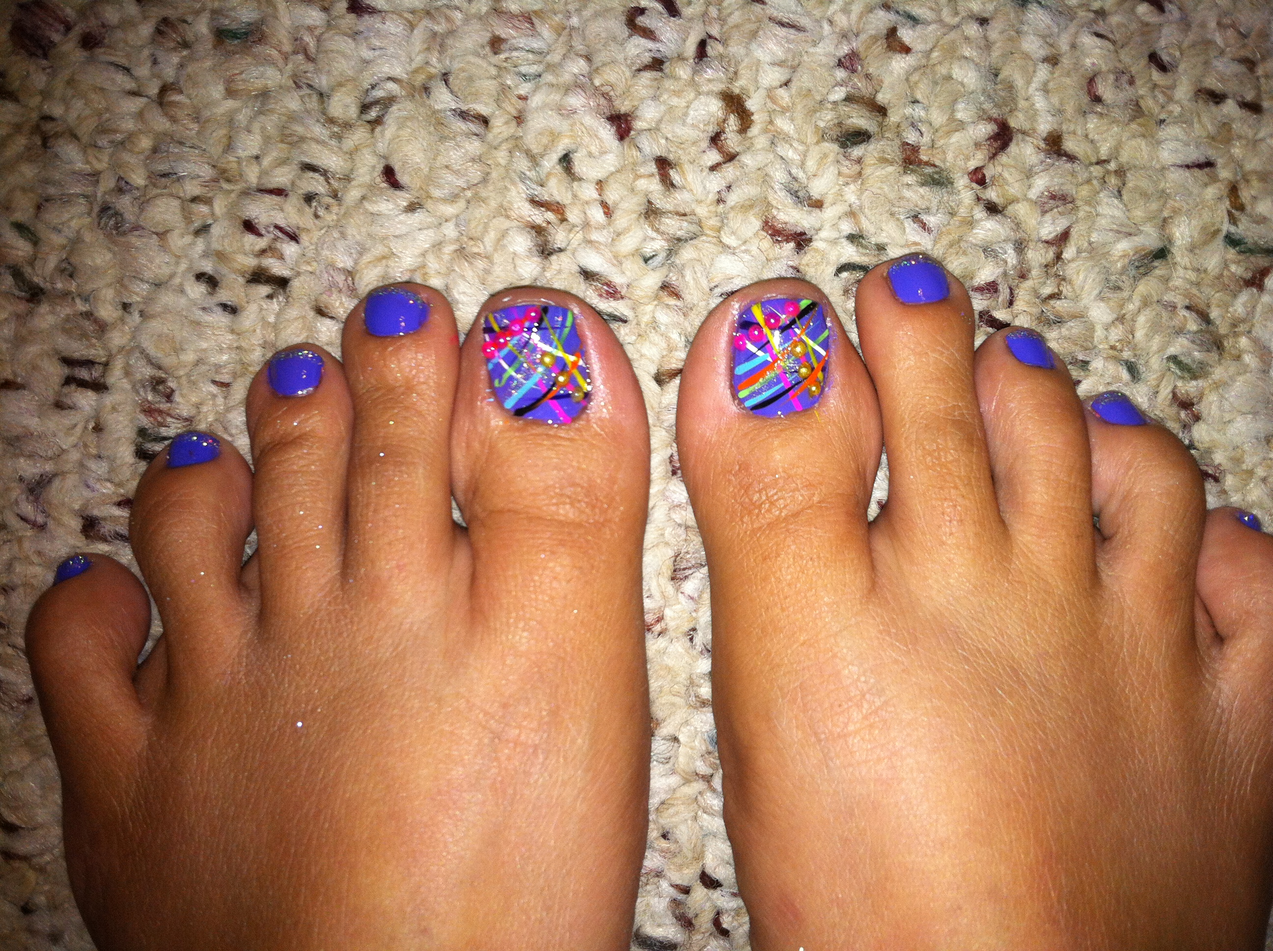 Pretty Toenail Designs Purple