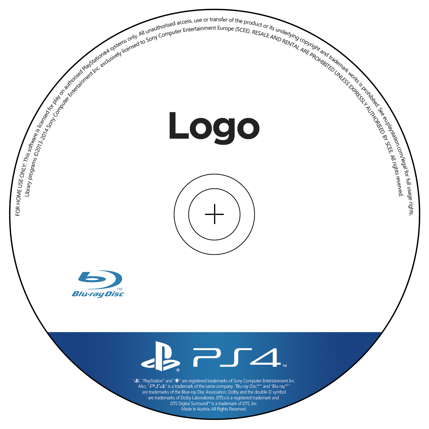 PS4 Disc Template PS4 Disc Template