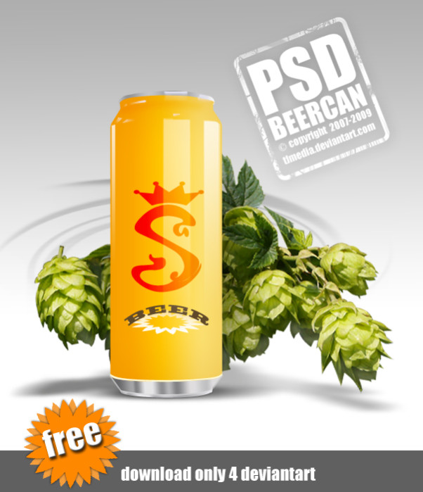 PSD Beer Cans