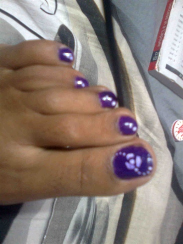 Purple Toe Nail Art