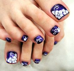 Purple Toe Nail Design