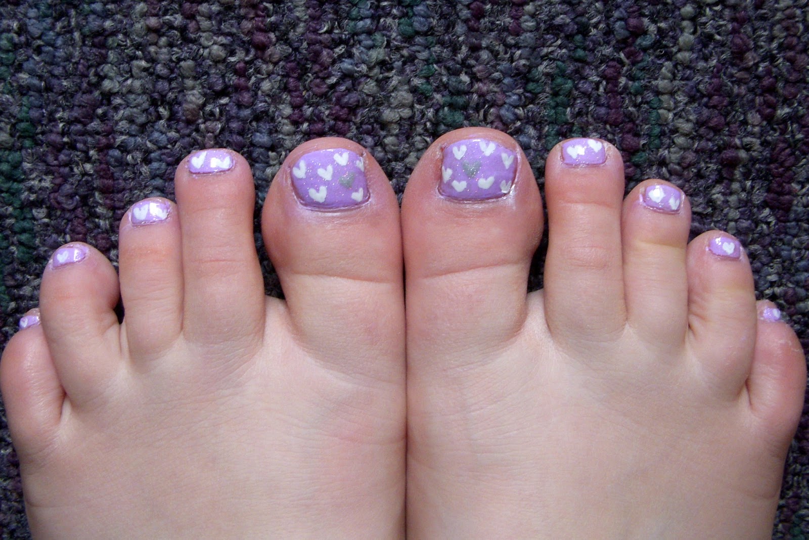 Purple Toenails Polish Nails