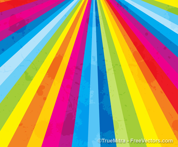 Rainbow Stripe Retro Background Free