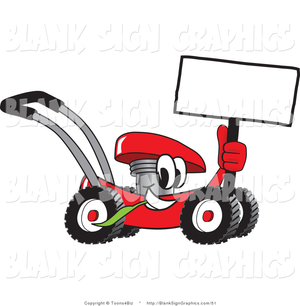 Red Lawn Mower Clip Art