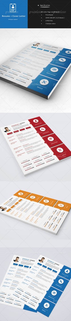 Resume Cover Letter for Template Vector