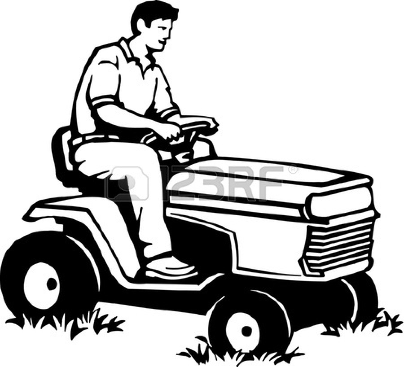 Riding Lawn Mower Clip Art Free