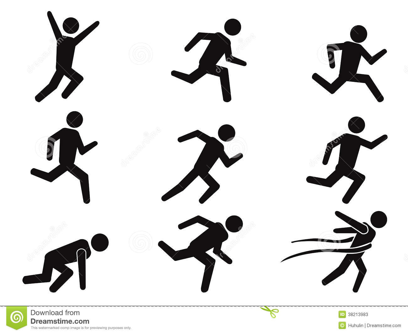 Running Stick Figure Icon Running Stick Figure Icon