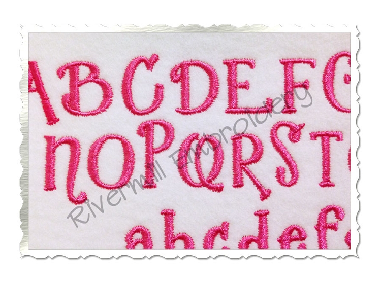 Small Machine Embroidery Fonts