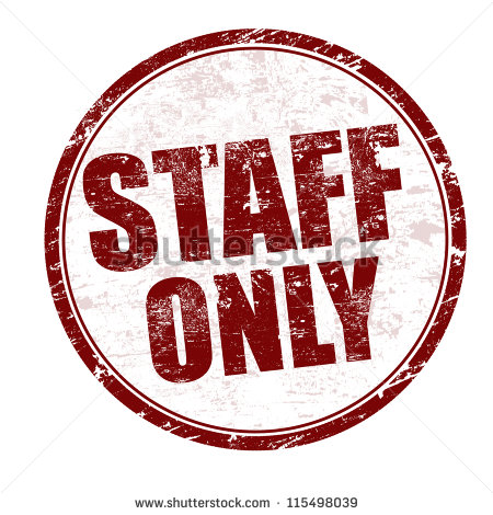 Staff Only Clip Art