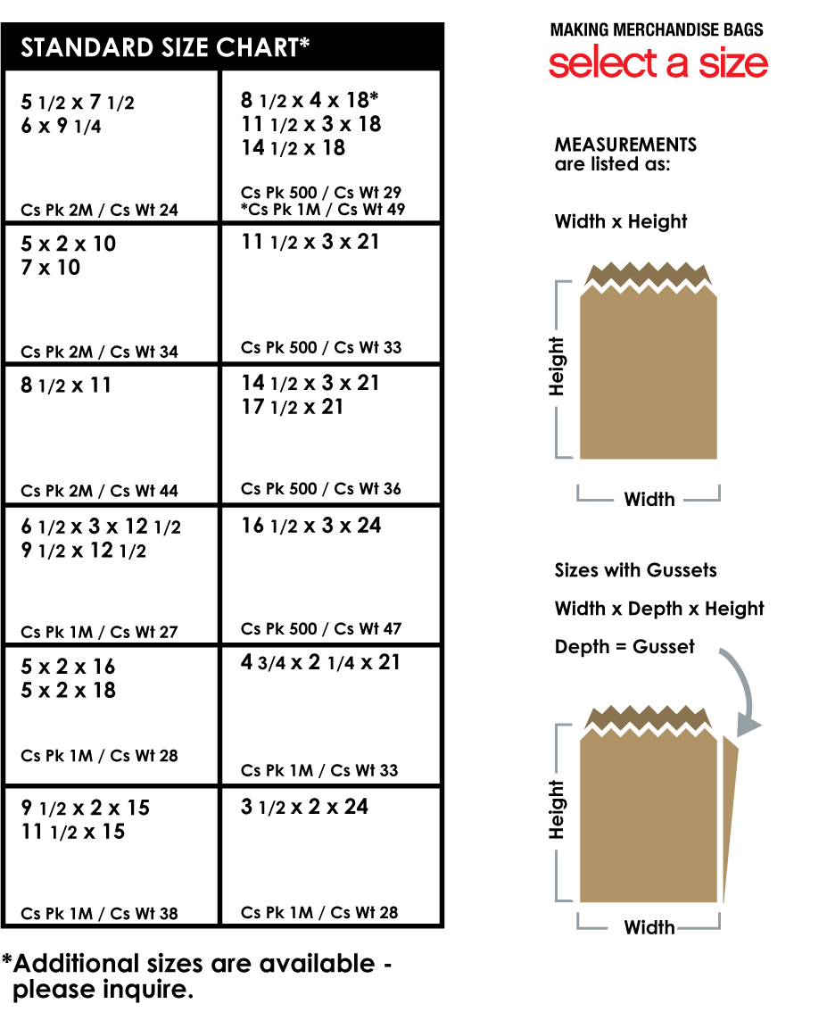 Standard Paper Bag Sizes