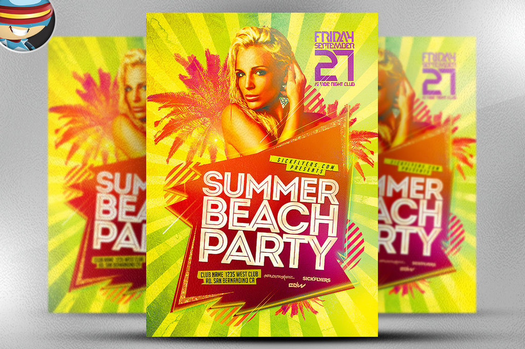 Summer Beach Party Flyer Template